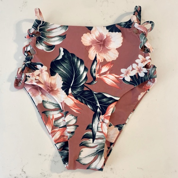 Tori Praver Strappy High Waisted Swim Bottom - Picture 2 of 5